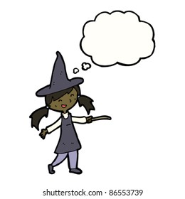 cartoon witch casting spell