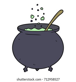 cauldron de bruja de dibujos animados