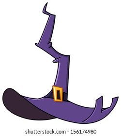 Cartoon witch hat