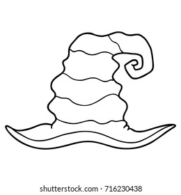 sombrero de bruja de dibujos animados