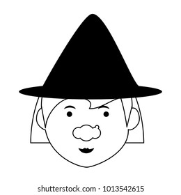 cartoon witch icon