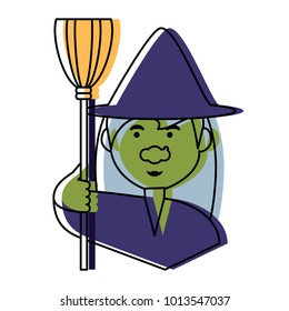 cartoon witch icon