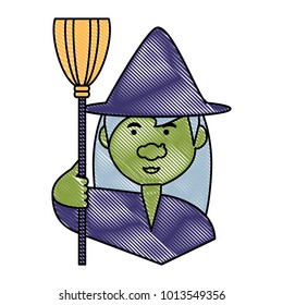 cartoon witch icon