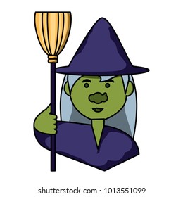 cartoon witch icon