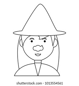 cartoon witch icon