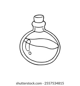 cartoon of witch potion icon