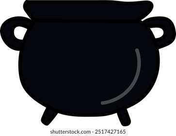  Cartoon Witch's Cauldron Vector Illustration