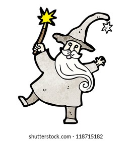 cartoon wizard casting spell