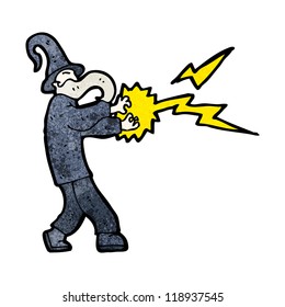 cartoon wizard casting spell