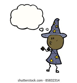 cartoon wizard casting spell