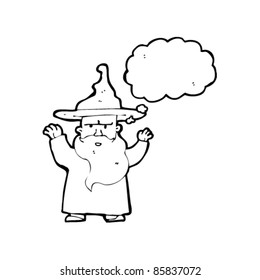 cartoon wizard casting spell