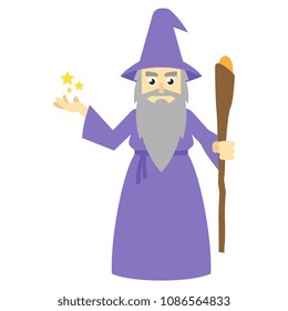 Cartoon Wizard Flat Design