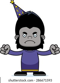 A cartoon wizard gorilla looking angry.