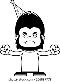 A cartoon wizard gorilla looking angry.