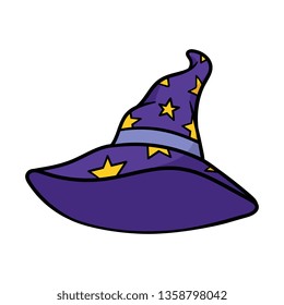 Cartoon Wizard Hat Stock Vector (Royalty Free) 1358798042 | Shutterstock