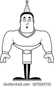 A cartoon wizard looking surprised.