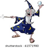 Cartoon Wizard. Vector  file available.