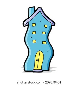 casa tambaleante de dibujos animados