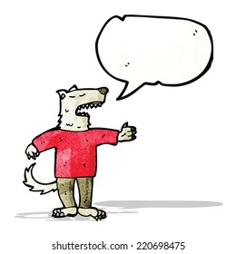 cartoon wolf