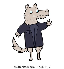 empresario del lobo de dibujos animados