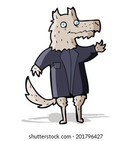 empresario del lobo de dibujos animados