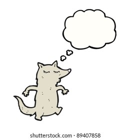 dibujos animados de wolf daydreaming