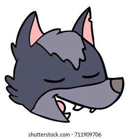 cartoon wolf face