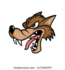 Cartoon Wolf Head Stock Vector (Royalty Free) 1171692997