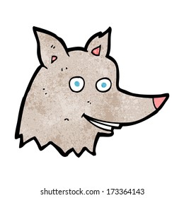 cartoon wolf head