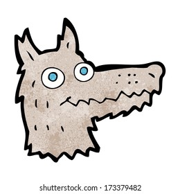 cartoon wolf head