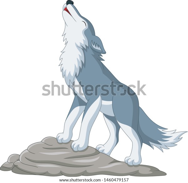 chibi wolf howling