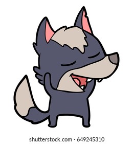 lobo de dibujos animados riendo