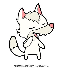 lobo de dibujos animados riendo