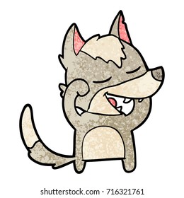 Cartoon Wolf lachen