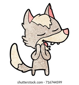 lobo de dibujos animados riendo