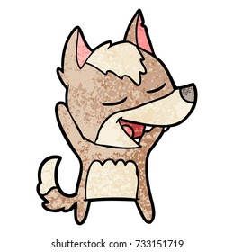 Cartoon Wolf lachen