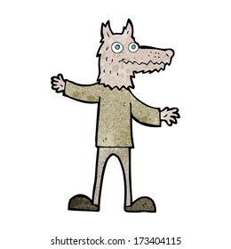 cartoon wolf man