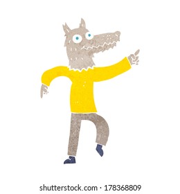 cartoon wolf man