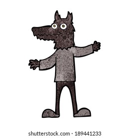 cartoon wolf man