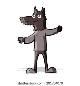 cartoon wolf man