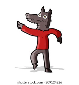 cartoon wolf man