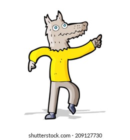 cartoon wolf man