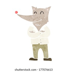 Cartoon Wolf im Hemd