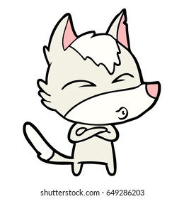 cartoon wolf whistling