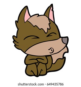 cartoon wolf whistling