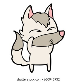 silbato de lobo de dibujos animados