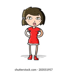 cartoon woman