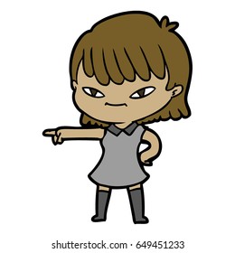 cartoon woman