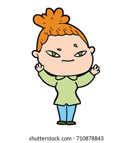 mujer caricaturista