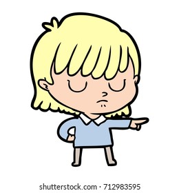 cartoon woman
